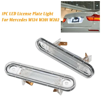

No Wire LED License Plate Light Car Parking Accessory Night Replacement Driving Easy Install ABS For Mercedes W124 W201 W202