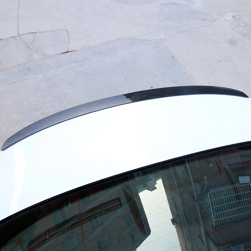 Для Mazda 3 седан наклеиваемого покрытия для автостайлинга из ABS углеродного волокна спойлер заднего багажника, крыла под давлением газа Крышка отделки салона авто аксессуары
