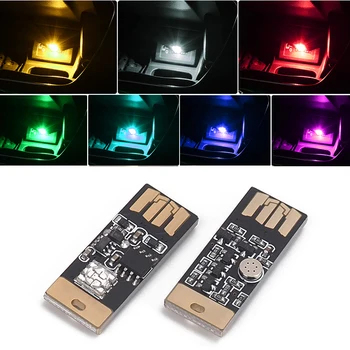 

LED Car Decorative lamp USB RGB Atmosphere Light For Ford Focus Fusion Transit Fiesta Explorer 5 ranger Kuga F150 Mustang Shelby