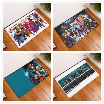 

Anti-Slip Carpets Cartoon Personality Super Hero Fit Print Mats Bathroom Floor Kitchen Rugs