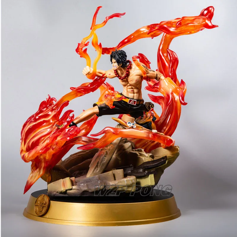 39 см аниме one piece Portgas D Ace битва форма статуя ПВХ фигурка Коллекционная модель украшения игрушки подарок на день рождения