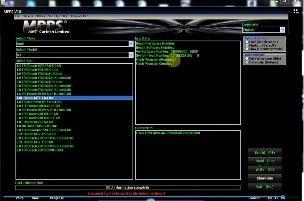 MPPS V16 A+++ Профессиональный Чип ECU Тюнинг горячий MPPS V16 кабель для EDC15 EDC16 EDC17 Inkl контрольная сумма может мигалка Remapper