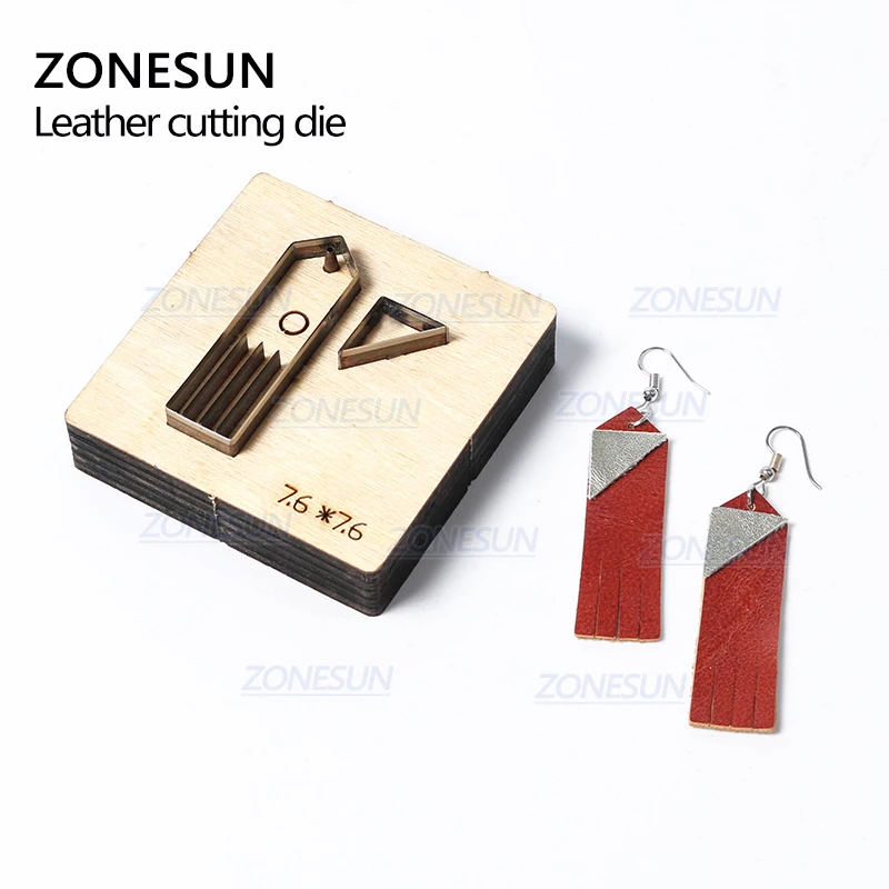 ZONESUN H5 DIY Custom Cutter кожаные серьги для резки высечки кожи серьги для стального правила высечки машины пресс-инструменты