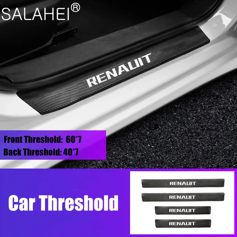 

Durability 4PCs/set Car Door Sill Plate Stickers For Renault Dacia Duster Auto Threshold Protector Decals Car Tuning Accessories