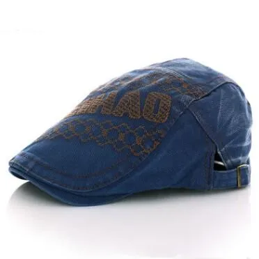 SHALUOTAOTAO Snapback Весна Осень Новые джинсовые береты для мужчин женщин Регулируемый размер Винтаж досуг Бренд язык кепки унисекс - Цвет: Blue