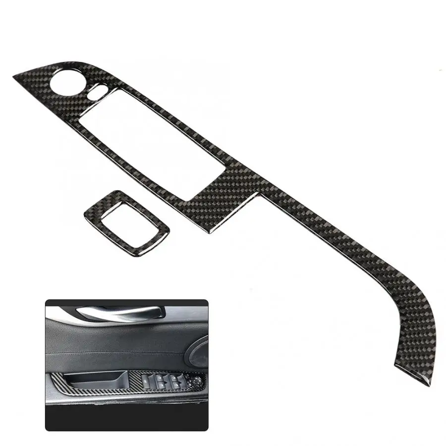 

2Pcs Carbon Fiber Car Interior Window Lift Switch Panel Button Cover Trim Frame for BMW Z4 E89 2009-2015