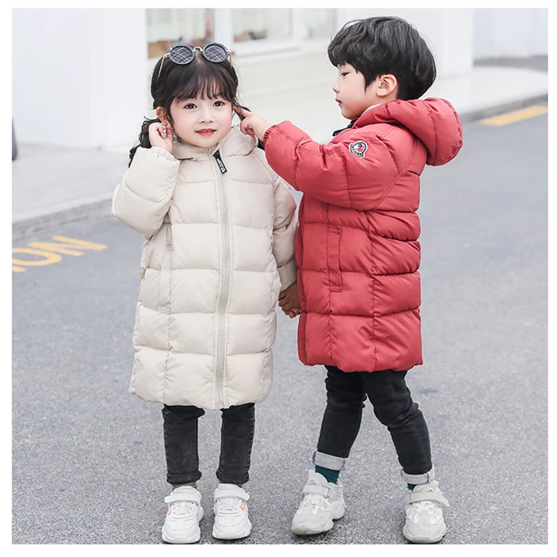 

Kids winter down jacket baby coat fashion long coat thick warm coat boy winter clothes girls coat suitable for cold winter 2-10T