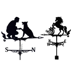 Vintage Farm Stainless Steel Home Weather Vane Wind Direction Indicator, Yard Garden Yard Architecture Roof Measuring Tools