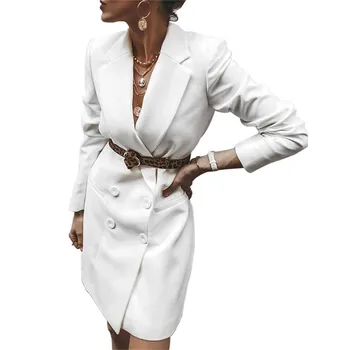 

The New Hot Sale Fashion Sexy/Office Lady/Streetwear V-Neck Regular Full Sleeve Single Breasted Medium Long Autumn Women's Coat