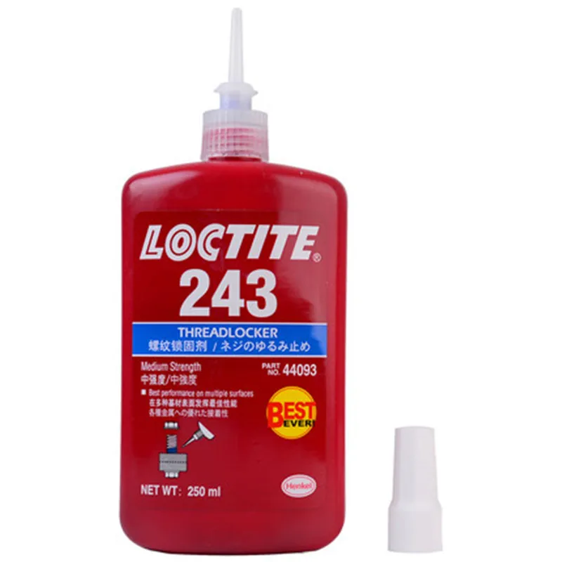 Оптовая продажа 2 шт. 243 250 мл клейкий винт loctite 242 анаэробный Супер-клей 222