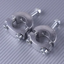 DWCX 2 шт. металлический руль мотоцикла ручной стойки для руля крепежные скобы серебро подходит для китайского 47cc 49cc мини Байк