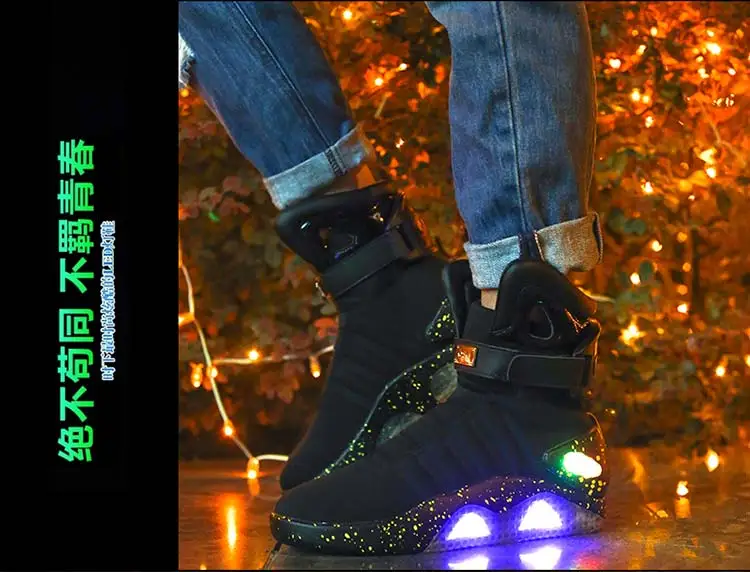 STRONGSHEN USB Charging Led Children Shoes With Light Up Kids Casual Boys&Girls Luminous Sneakers Glowing Shoe enfant size 39-45