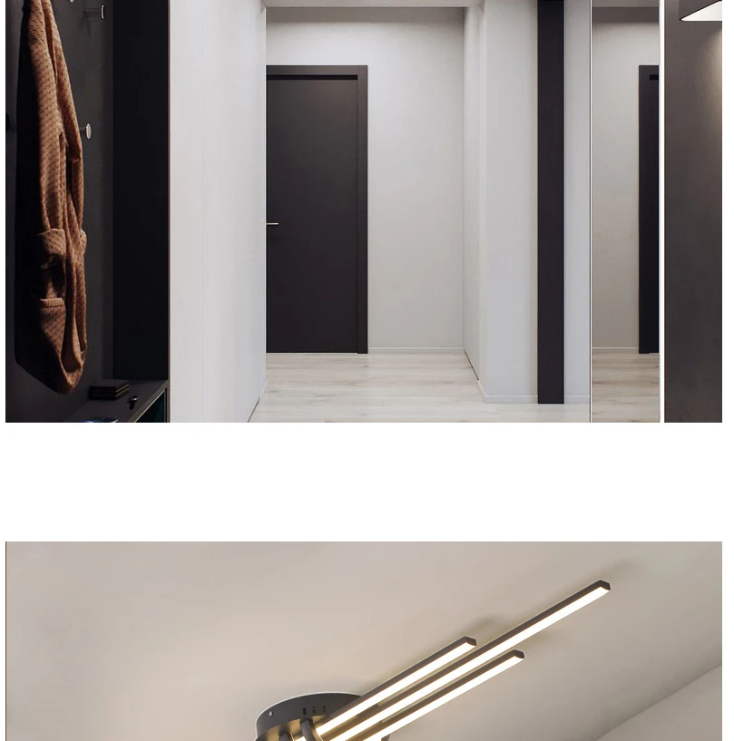 LICAN, современная светодиодная Люстра для спальни, коридора, фойе, гостиной, 90-260 В, Светодиодная потолочная люстра, блеск, плафон