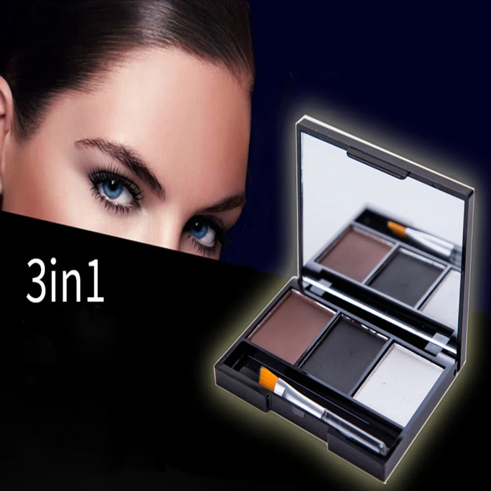 

Eyebrow Powder Eye Brow Palette Cosmetic Makeup Shading Kit With Brush Mirror