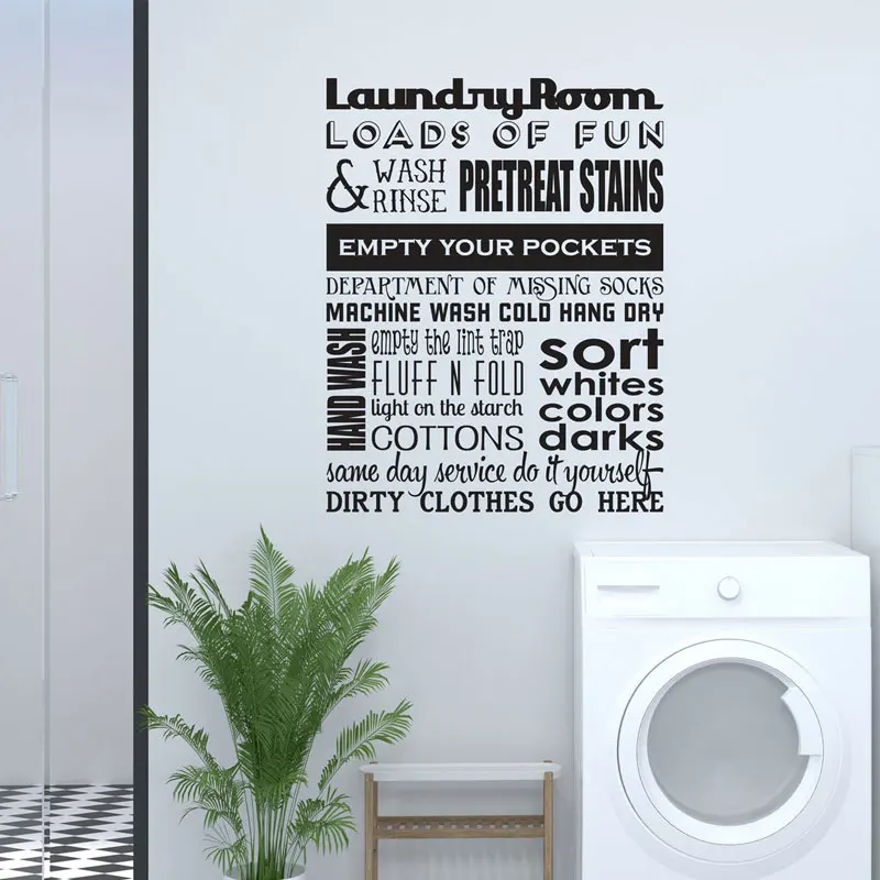 Home Décor Wall Décor Wall Decals & Murals Laundry Room Organization ...