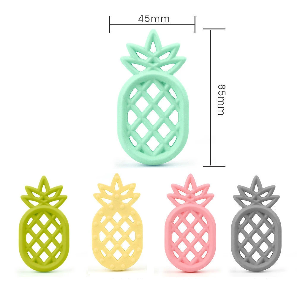 Child DIY Pacifier Pineapple Silicone Teether Bite Resistance Baby Teething Toys Safety Molar | Игрушки и хобби