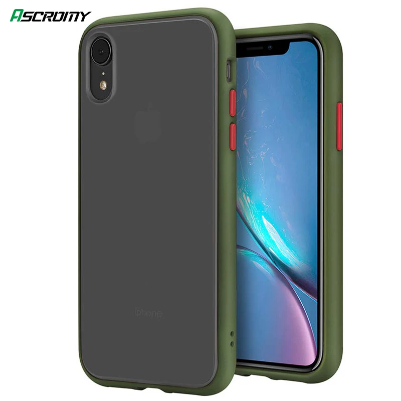 

For iPhone XR Case Matte Shockproof Silicone Bumper Protective Back Cover For iPhone XR X XS Max 8 Plus 7 6 6S Phone Accessories