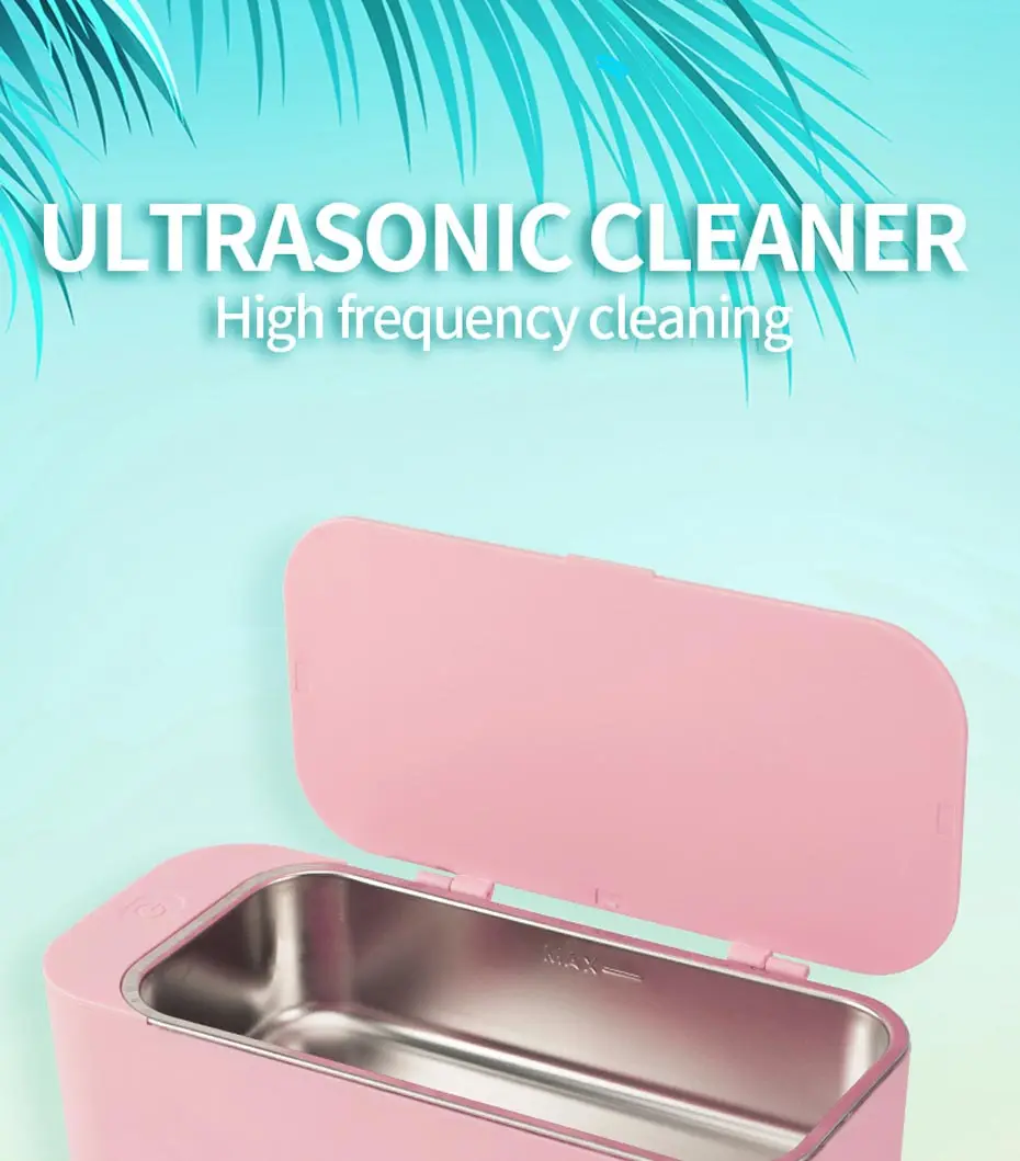 Mini Ultrasonic Cleaner 450ml 42kHz Jewelry Glasses Cleaning Machine Intelligent Control Ultrasonic Cleaner Bath