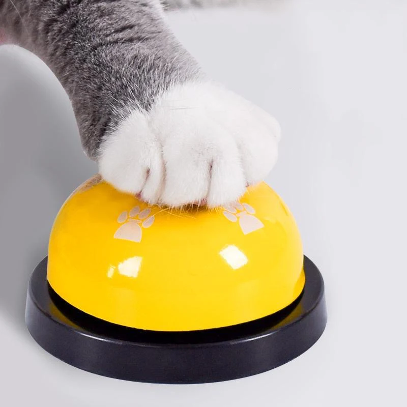 Training Cat Feeder Bell Responder Interactive Pet Accessories for Cats Gotas Katten Sphynx Toys Puppy Dog Toy mascotas Products
