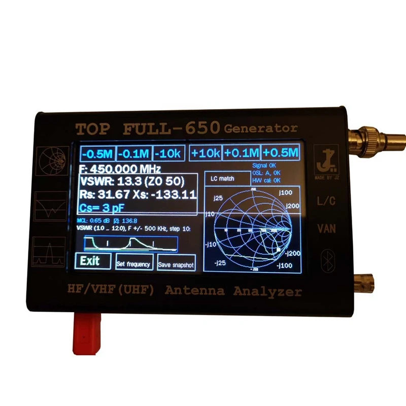 

4.3 inch Touch-LCD HF/VHF/UHF 0.1-1300MHz 1.3GHz ANT SWR Vector Antenna Analyzer Meter Signal Generator