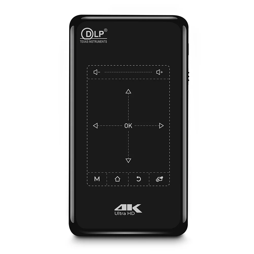 P09-II 휴대용 DLP 미니 포켓 프로젝터, 홈 시네마 LED 비디오 프로젝터, 안드로이드 9.0, 2GB RAM, 32GB WIFI5, BT4.2, 4K HD 비머, 신제품