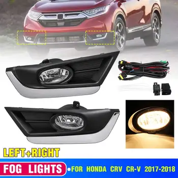 

DC 12V 40A H11 Bulbs Pair ABS Bumper Fog Lights For Honda/CRV/CR-V 2017 2018 Driving Lamps w/ Wiring Harness Front Left Right