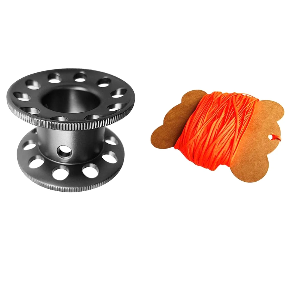 Gray Fluo Orange Подводное плавание Finger Spool+ высокая видимость плоская линия - Цвет: Gray Fluo Orange