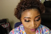 Beeos corto rizado 250% corte Pixie Bob peluca 13*2 Frente de encaje pelucas de cabello humano Remy brasileño cabello humano Pre arrancado con el pelo del bebé