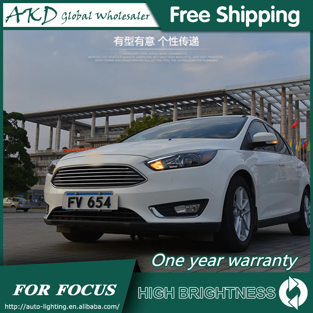 Головной светильник s для автомобиля Ford Focus- ST Sytle DRL Дневной ходовой светильник, светодиодный Биксеноновая лампа, противотуманный светильник, автомобильные аксессуары
