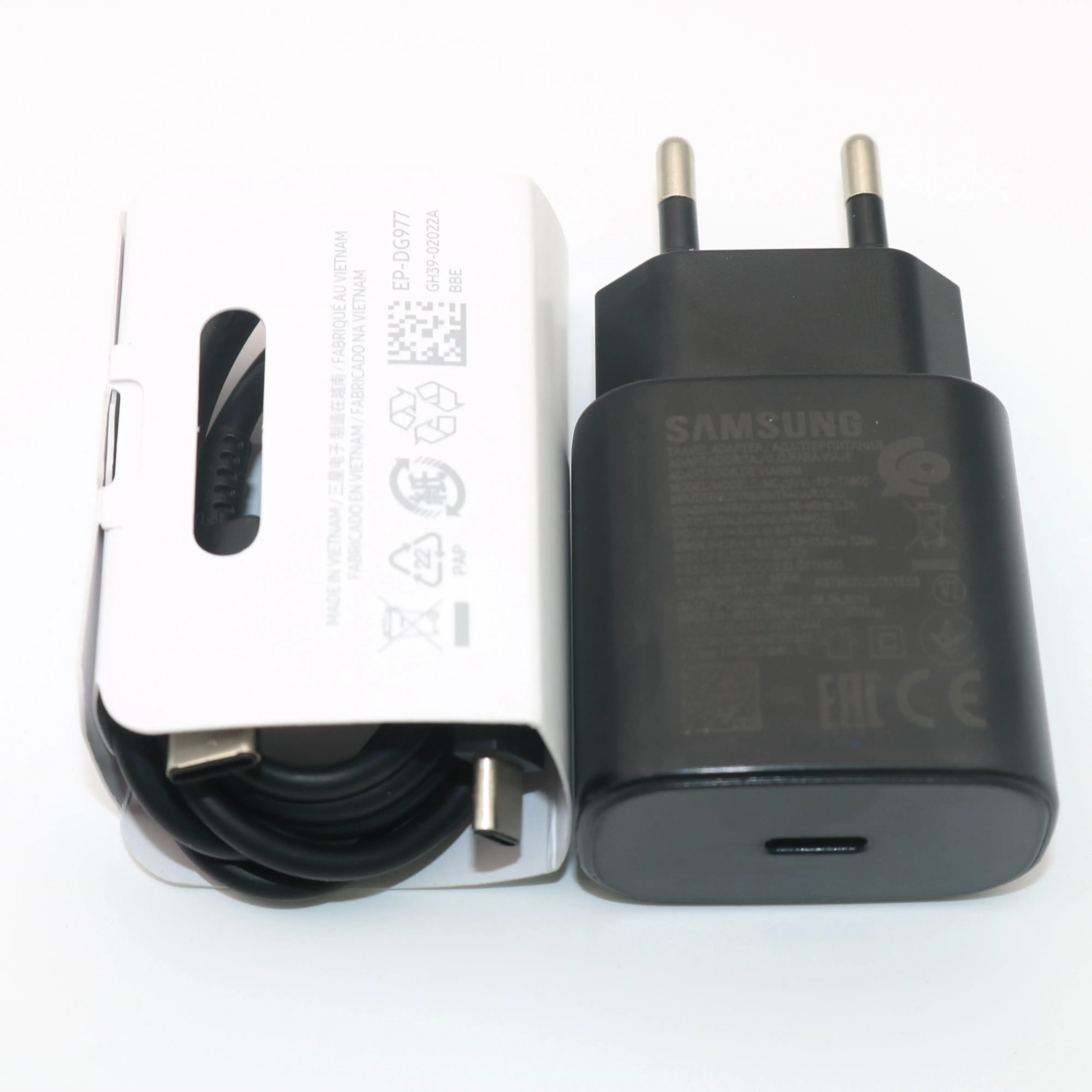samsung note 10 супер быстрое зарядное устройство ЕС 25 Вт адаптер питания для galaxy note 7 8 9 10 plus s8 s9 s10 - Тип штекера: Black EU Add Cable