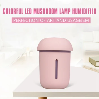 

Multi-functional 3 in 1 USB Charging Car Air Purifier Water Meter Fan 7 Color LED Nightlight Mushroom Humidifier pink