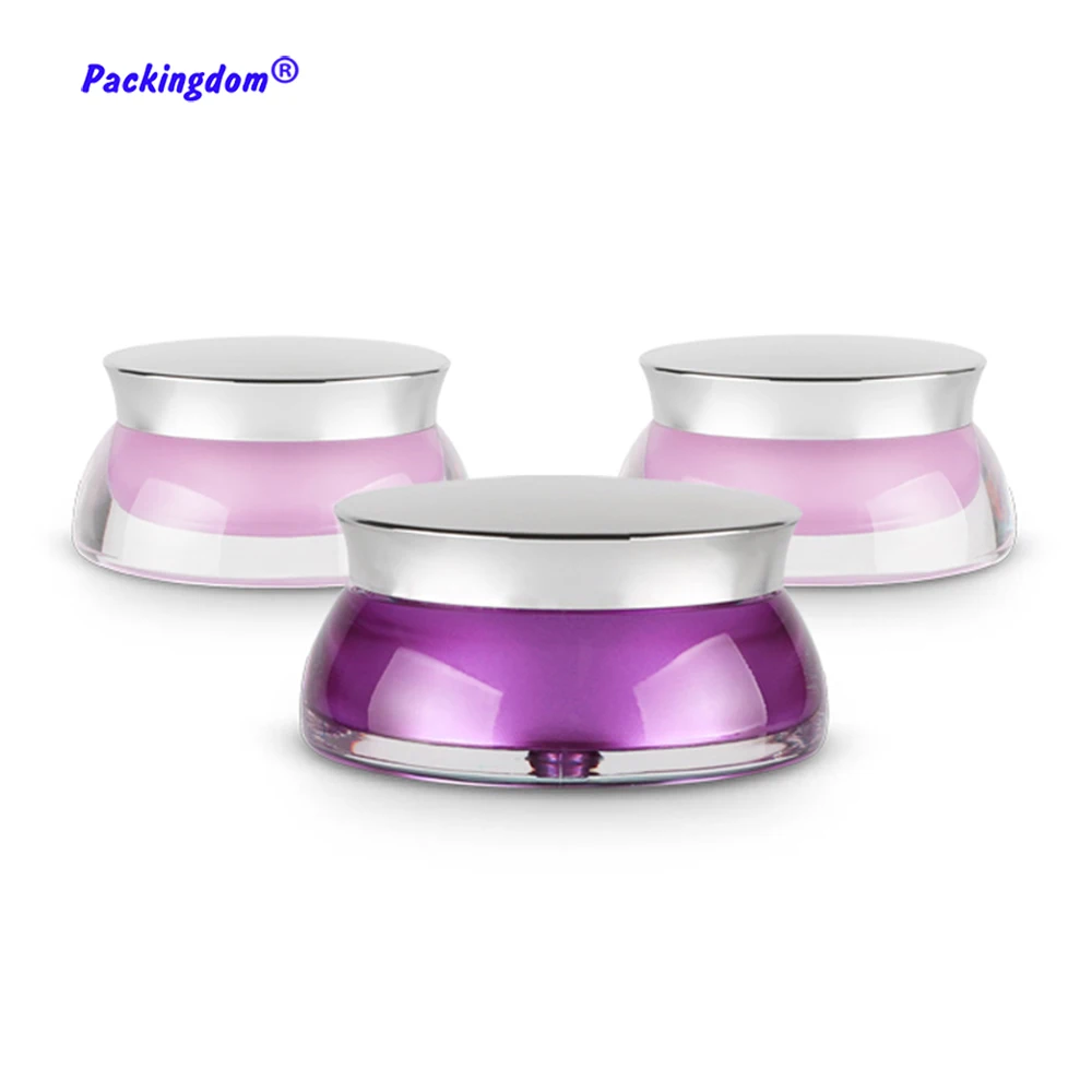 10pcs Acrylic Cream Jar Empty Pink Cosmetic Packing Containers Flying