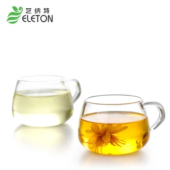 

ELETON 4 pack 150ml heat-resistant glass tea & coffee cup small creative bubble kungfu tea cup Coffee Milk Tea Round Drink mugs