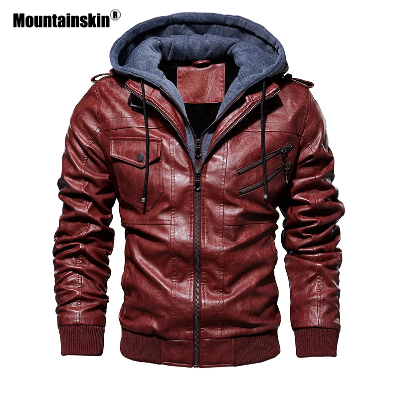 Куртка Mountainskin мужская с капюшоном повседневная Байкерская мотоциклетная куртка