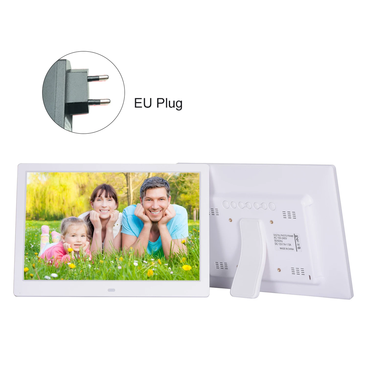 12" LEDs Digital Photo Frame Album Display Image MP4 Video MP3 Audio Clock Calendar Touch Key Support Auto Play Multi Languages