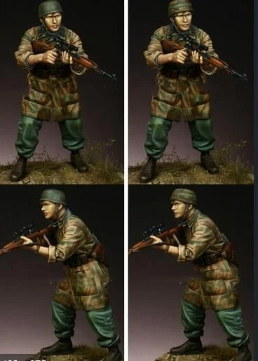 Наборы из смолы 1/16 масштаб 1/16 Fallschirmj ger MAN с 2 головками полимерная модель DIY игрушки