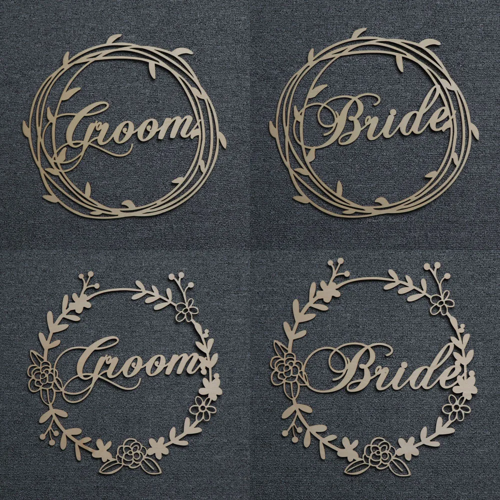 Wood Chair Banner Chairs Sign DIY Wedding Decoration for Engagement Wedding Party Supplies Bride&GroomMr&MrsBetter&Together (22)