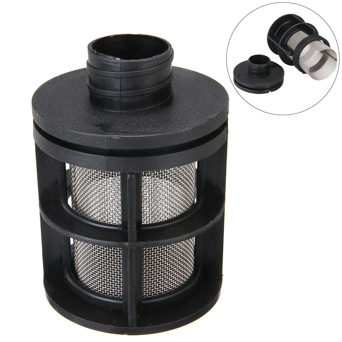 

25mm Auto Air Intake Filter Silencer Black Fit For Dometic Eberspacher Diesel Heater Heating Steel Mesh Air Filter