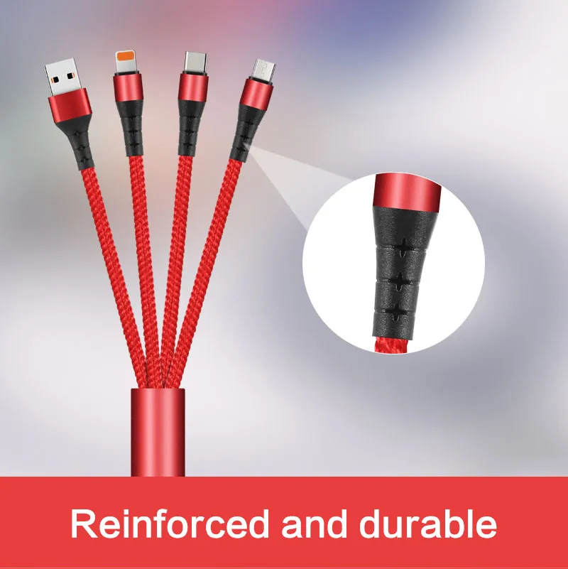 Брелок 3 в 1 usb кабель c type c микро Быстрый зарядный шнур для телефона планшет данные для iPhone huawei Android удобное хранение usb