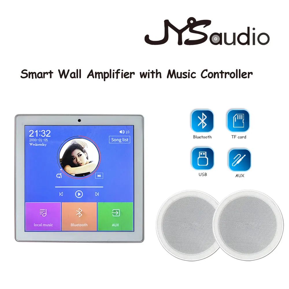 Smart Home Background Music System Ceiling Speaker In Wall Amplifier Mini Screen Headphone Amplifier Bluetooths Remote Control|Amplifier| - AliExpress
