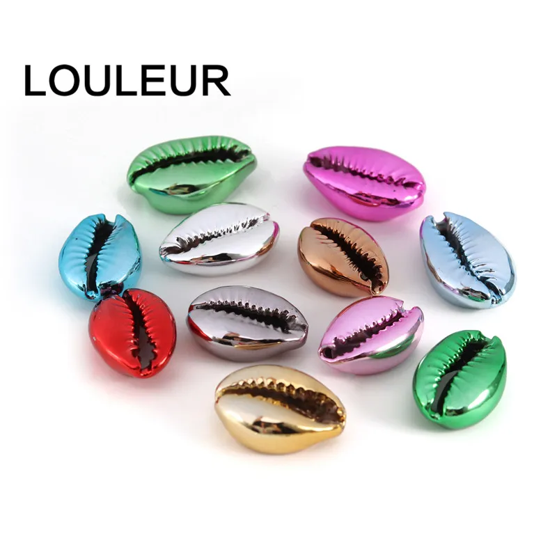 

10pcs/set 18*10mm Colorful Shells Charm Beads Pendant for DIY Necklace Craft Seashell Handmade Bracelet Tribal Statement Jeweler