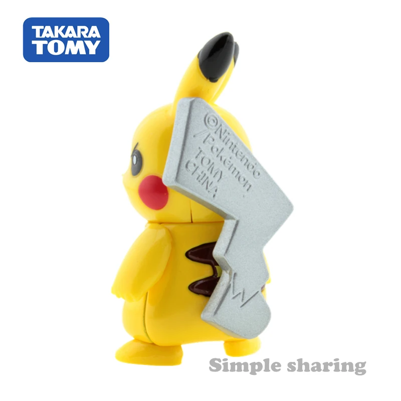 Takara Tomy Tomica Пикачу Рисунок сплава модель комплект с героями Монстры покемона