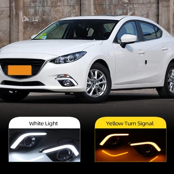 

CSCSNL 2Pcs DRL For Mazda 3 Mazda3 Axela 2013 2014 2015 2016 LED DRL Daytime Running Lights Daylight Fog light cover