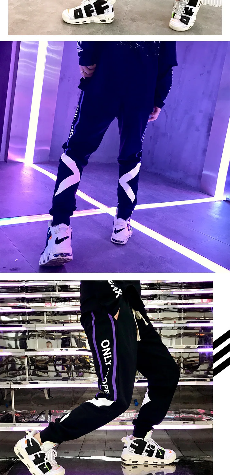 2226 Tide Brand Ins Men's Wear Leisure Time Pants Trend Schoolboy Easy Nine Part Ankle Banded Pants Sports Pants Bo Kuanchao