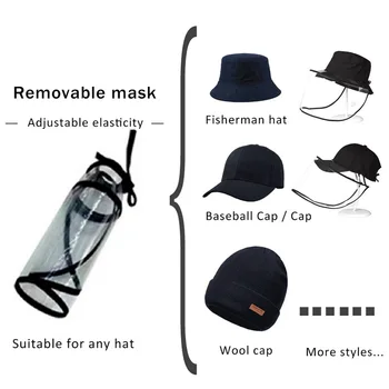 

Multi-function Protective Cap Anti-spitting Hat Anti-droplet Mask Men And Women Isolation Spittle Mask Facial Part Protection