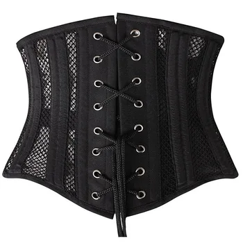

Women Net Ventilation Corsets Bustiers Lingerie Cupless Corset Push Up Waist Cincher Underbust Belt Corset Shapewear