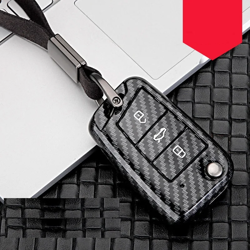 Чехол для автомобильного ключа из АБС пластика Volkswagen Polo Golf 7 Tiguan Skoda Octavia Kodiaq Karoq