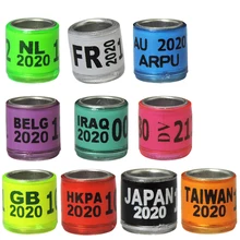 Ножные кольца для голубей, идентификационные полосы для голубей 8 мм, пластиковые кольца с Al GB, принадлежности для обучения голубей, Алюминиевые кольца для голубей