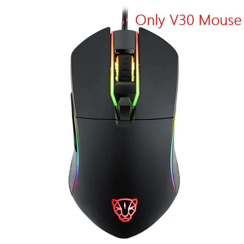 Motospeed K27 механическая клавиатура Motospeed V30 игровая мышь USB Проводная Одноручная Синяя подсветка для компьютера и ноутбука - Цвет: only V30