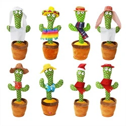 Saxofón eléctrico para niños, juguete de felpa para cantar, bailar, Cactus, grabación, gran oferta